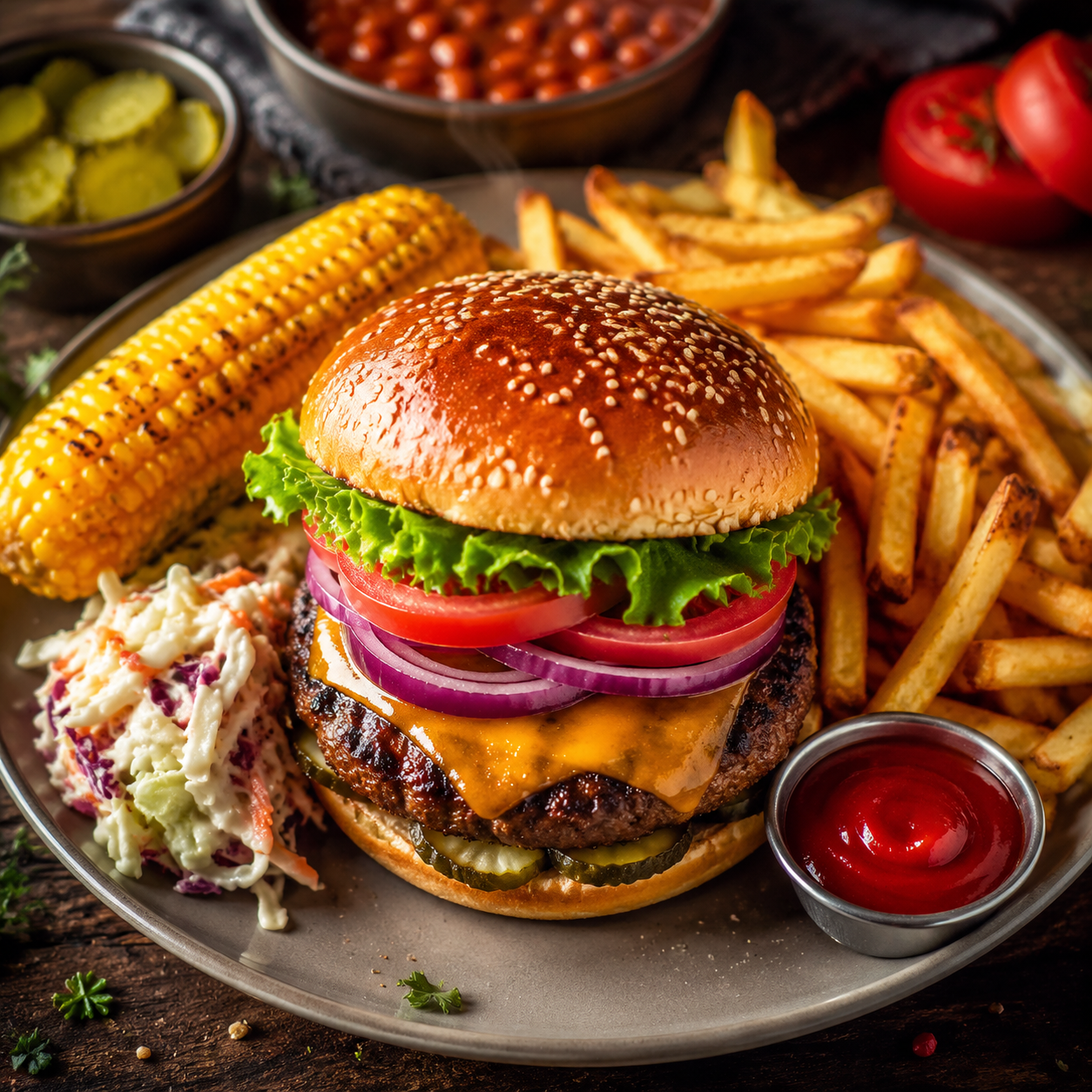 American Classics — From crispy fried chicken to creamy mac and cheese, these American classics bring hearty, nostalgic comfort to the table.