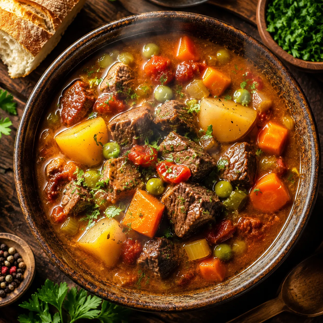 Soups & Stews — From silky bisques to smoky chili and slow-simmered beef stew, these bowls turn simple ingredients into cozy, spoonable comfort.