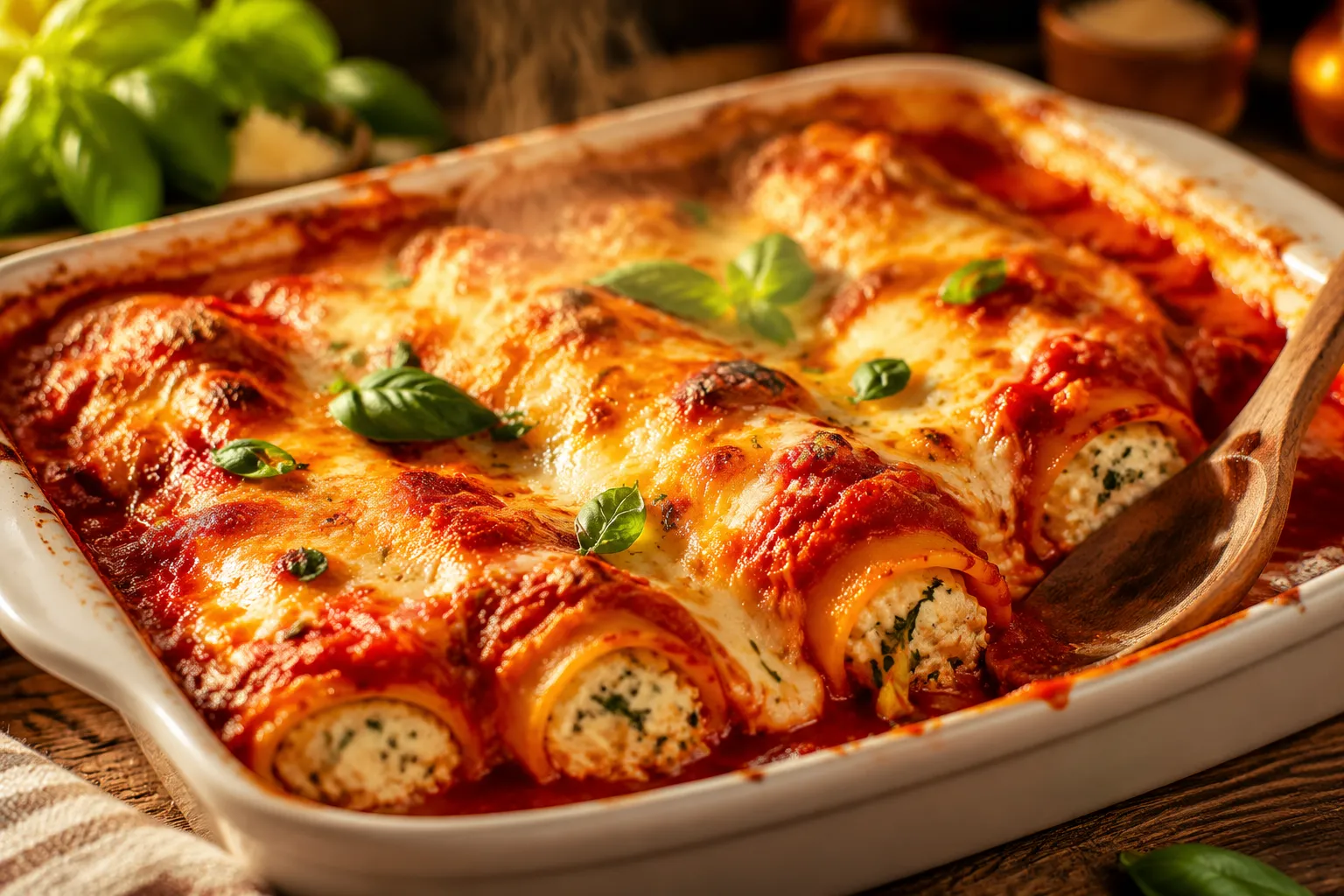 Classic Manicotti Recipe with Three-Cheese Filling