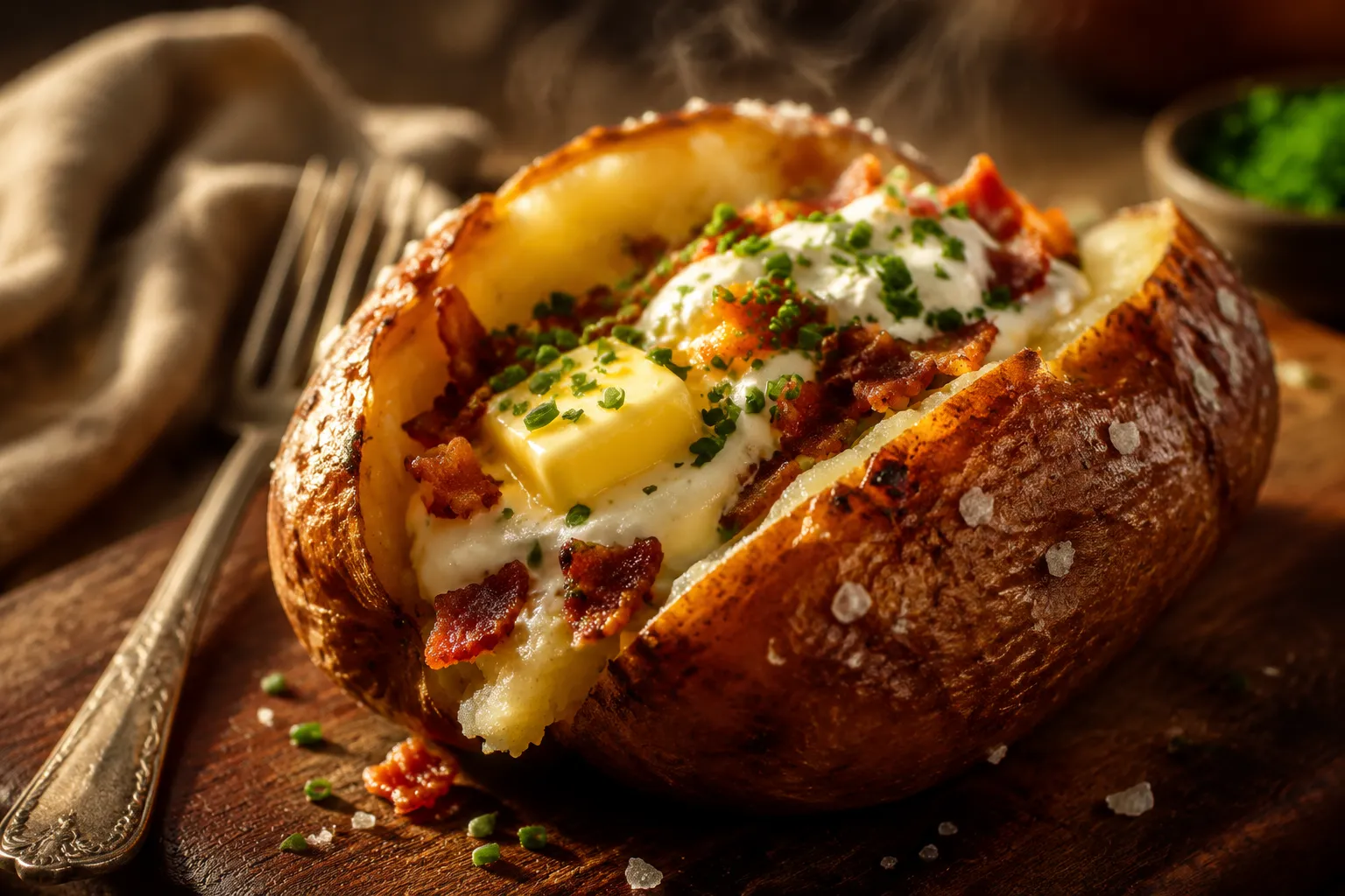 Perfect Baked Potato Recipe (Oven & Microwave Methods)