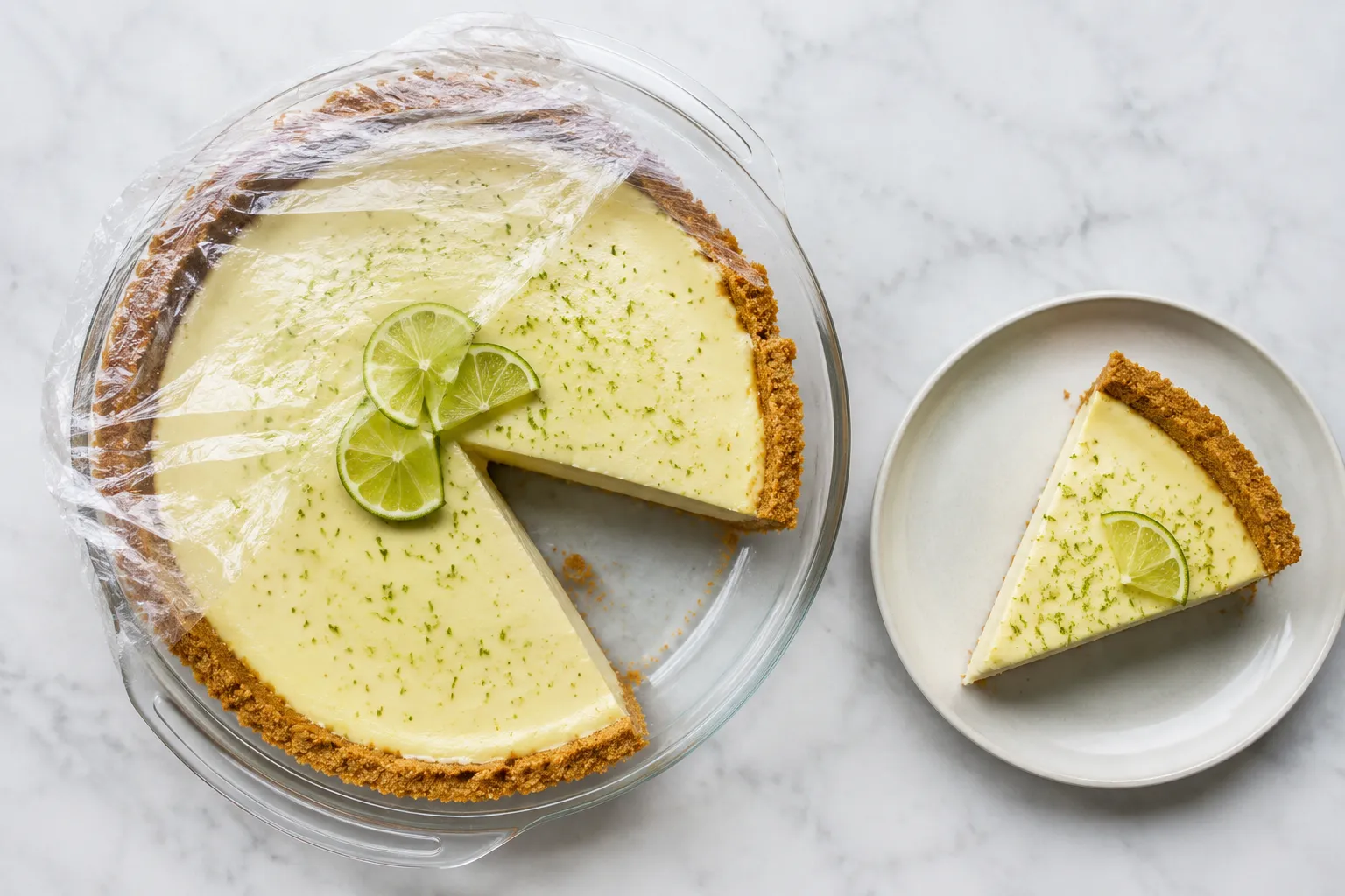 How to store leftover key lime pie in the fridge