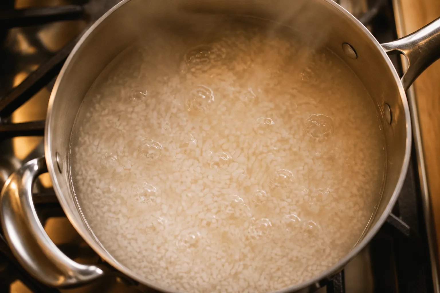 How to make rice in a pot — simmering on stovetop