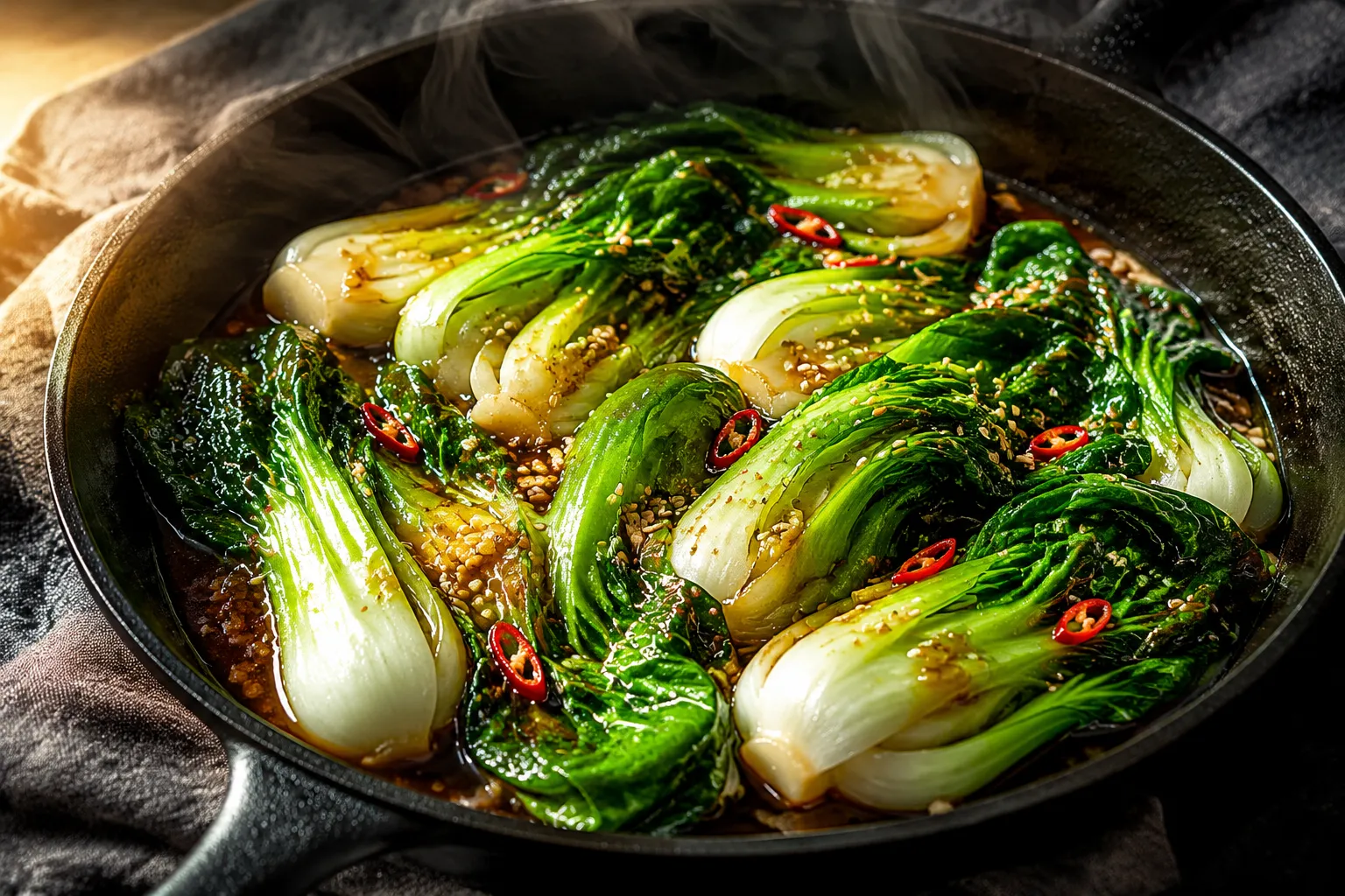 Easy Bok Choy Recipe with Garlic Ginger Sauce
