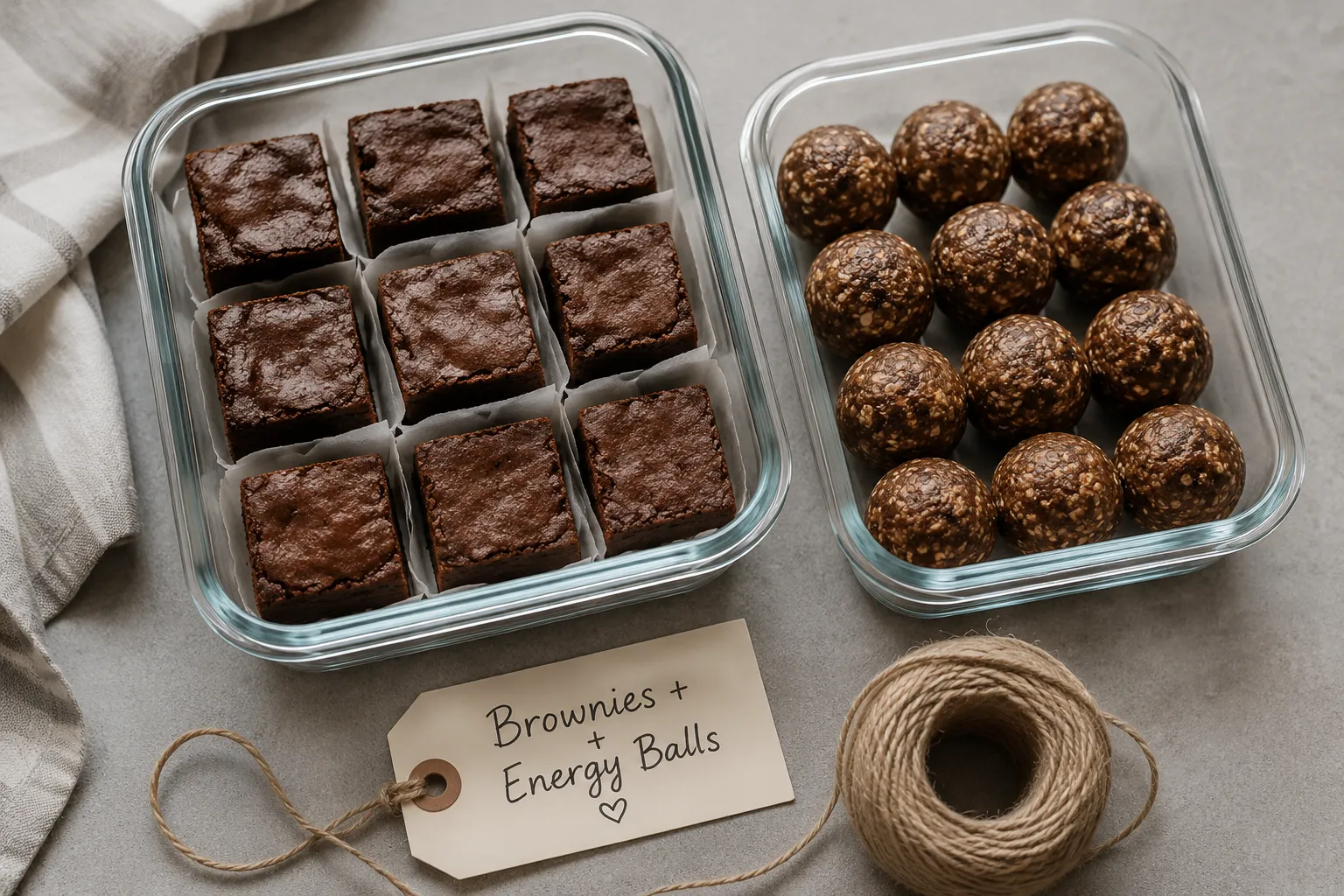 Storing vegan desserts in glass containers for the freezer