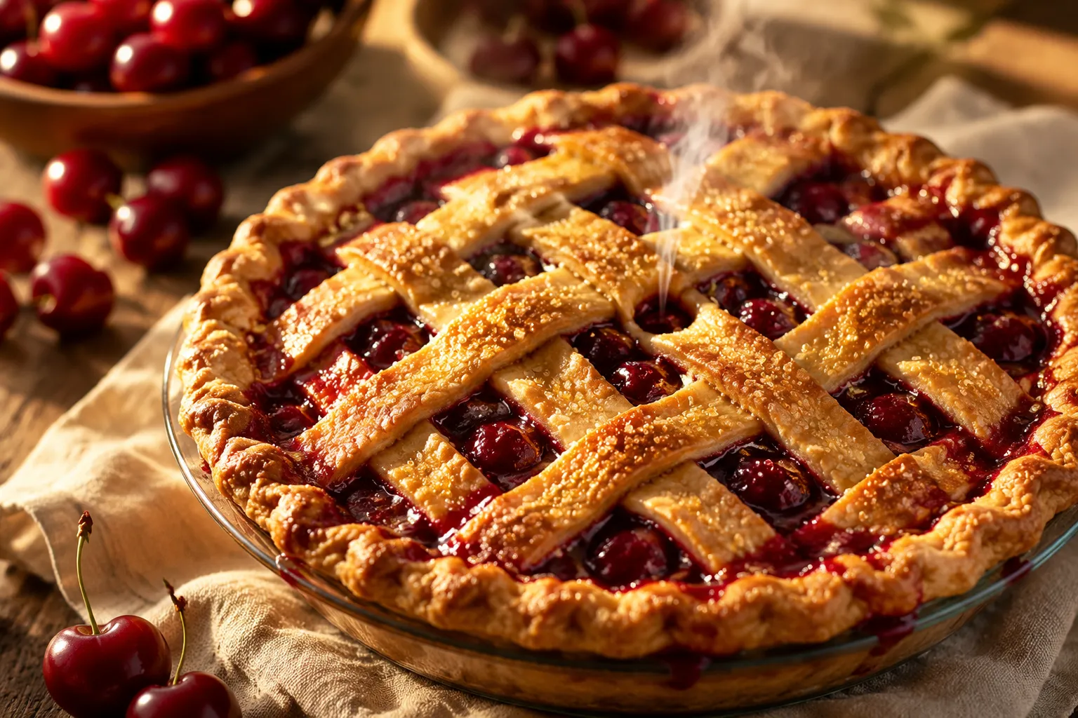 Classic Cherry Pie Recipe with Flaky Buttery Crust