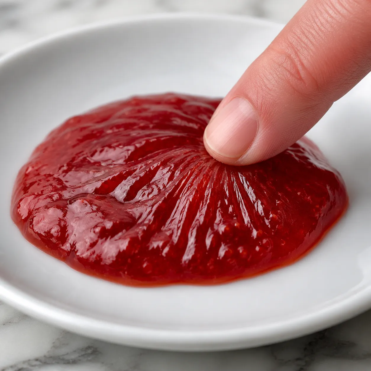 Cold plate gel test for strawberry jam recipe set point