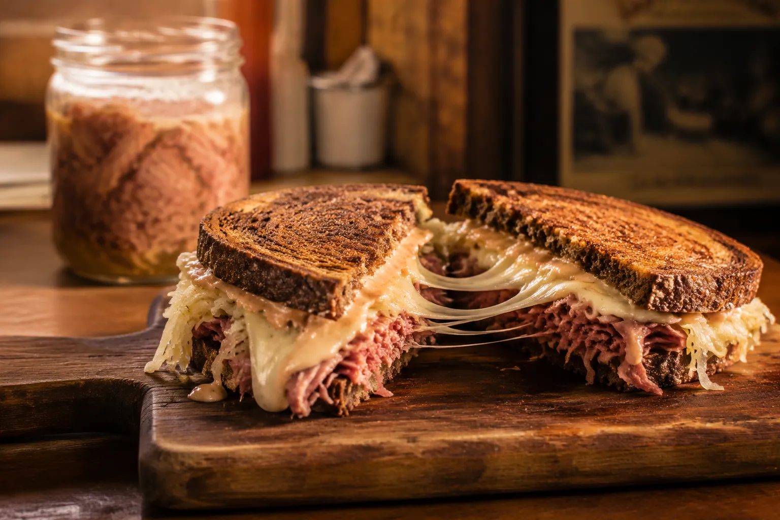 Leftover corned beef Reuben sandwich made from corned beef and cabbage recipe