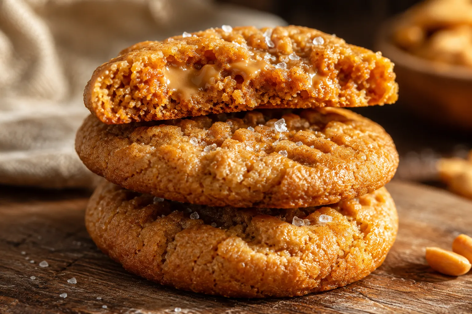 3 Ingredient Peanut Butter Cookies (Easy & Chewy)