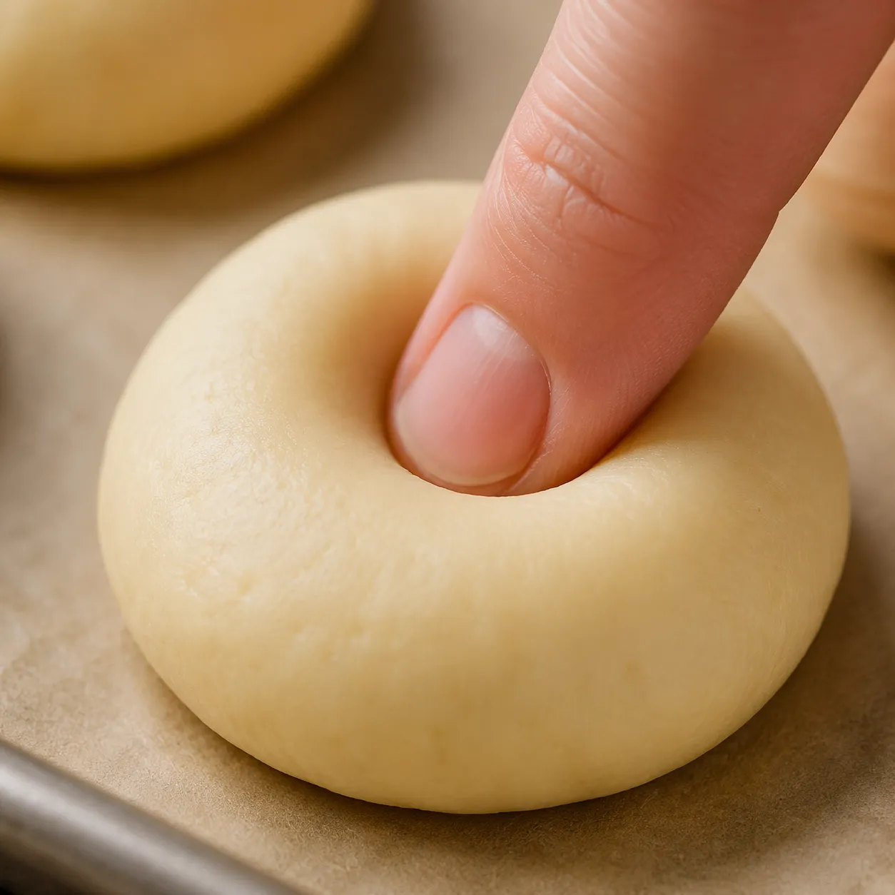 Making the thumbprint indent in cookie dough