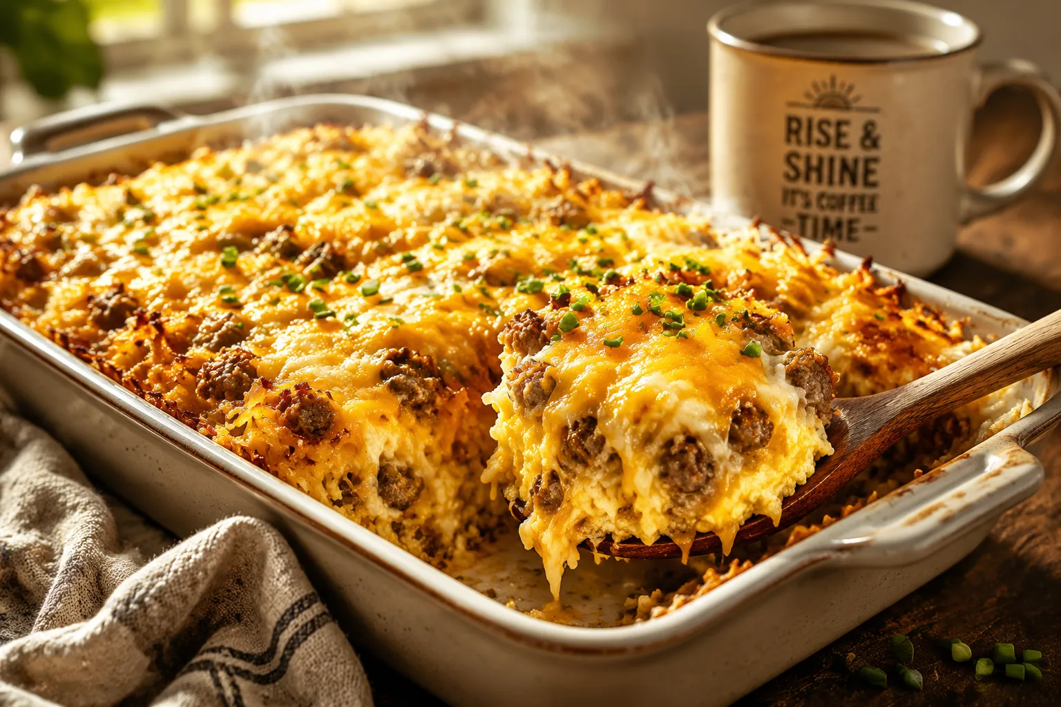 Breakfast Casserole Recipe (Sausage & Hash Brown)
