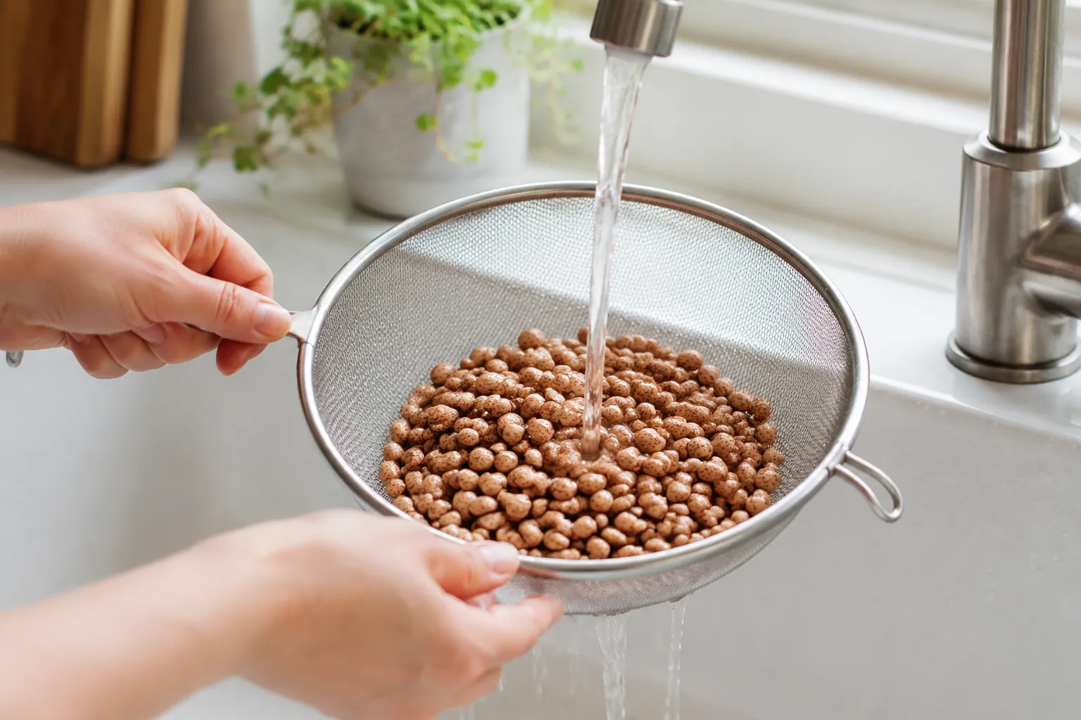 How to make pinto beans by rinsing dried beans before cooking