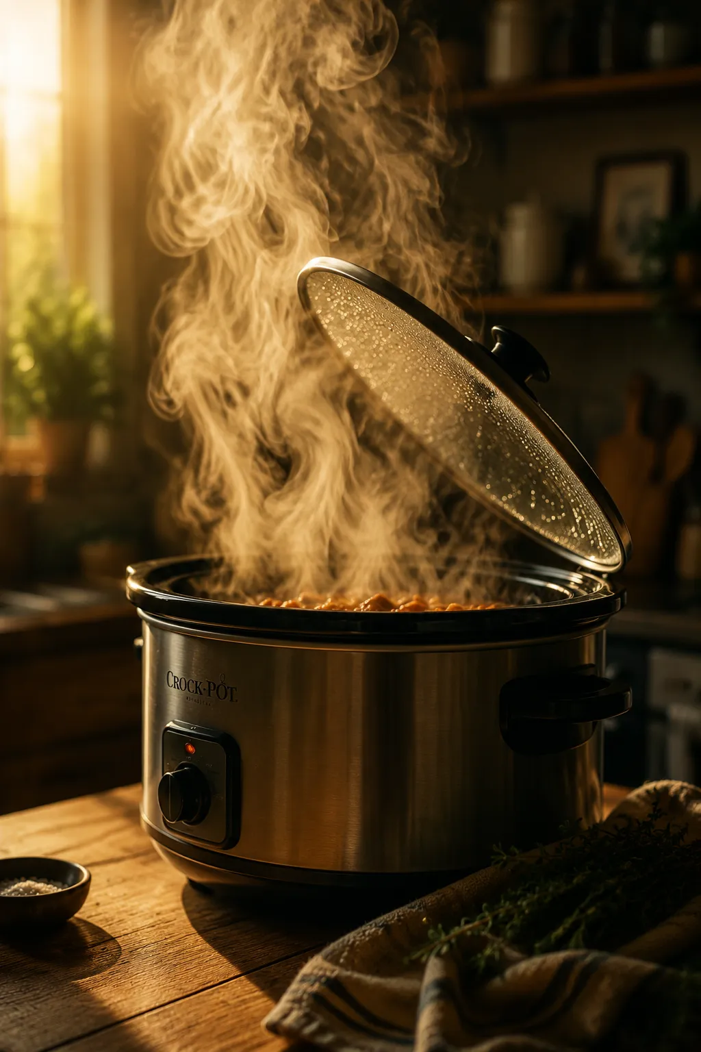 Tips for the best healthy crockpot recipes with steam rising