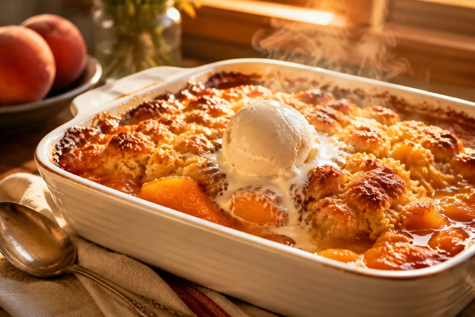 Peach Dump Cake: The Easy 5-Ingredient Cobbler Cake