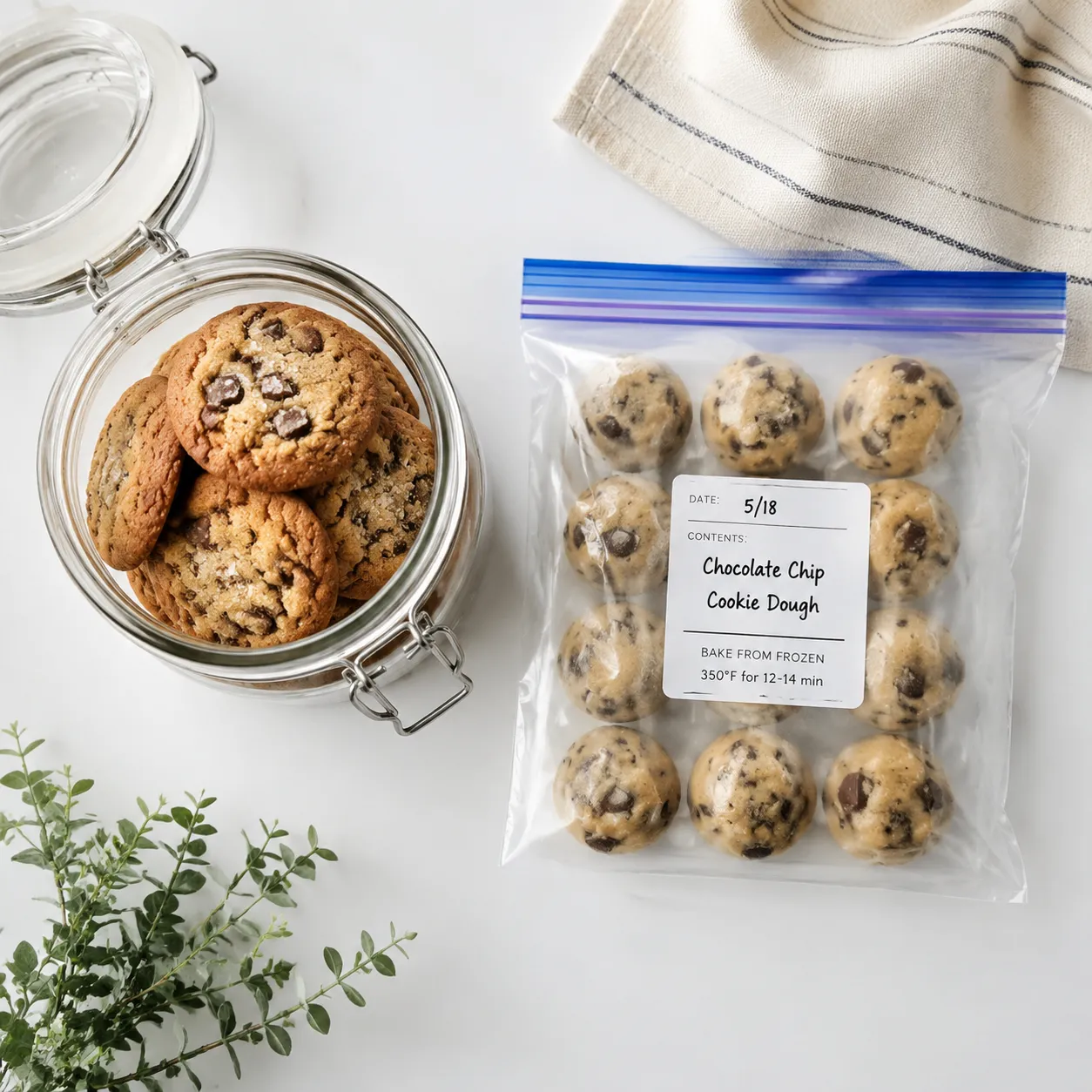Storing and freezing easy cookie recipes for later