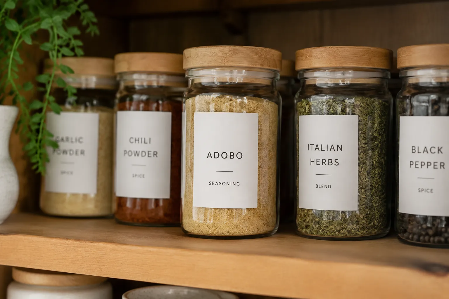 Adobo seasoning stored in an airtight pantry jar