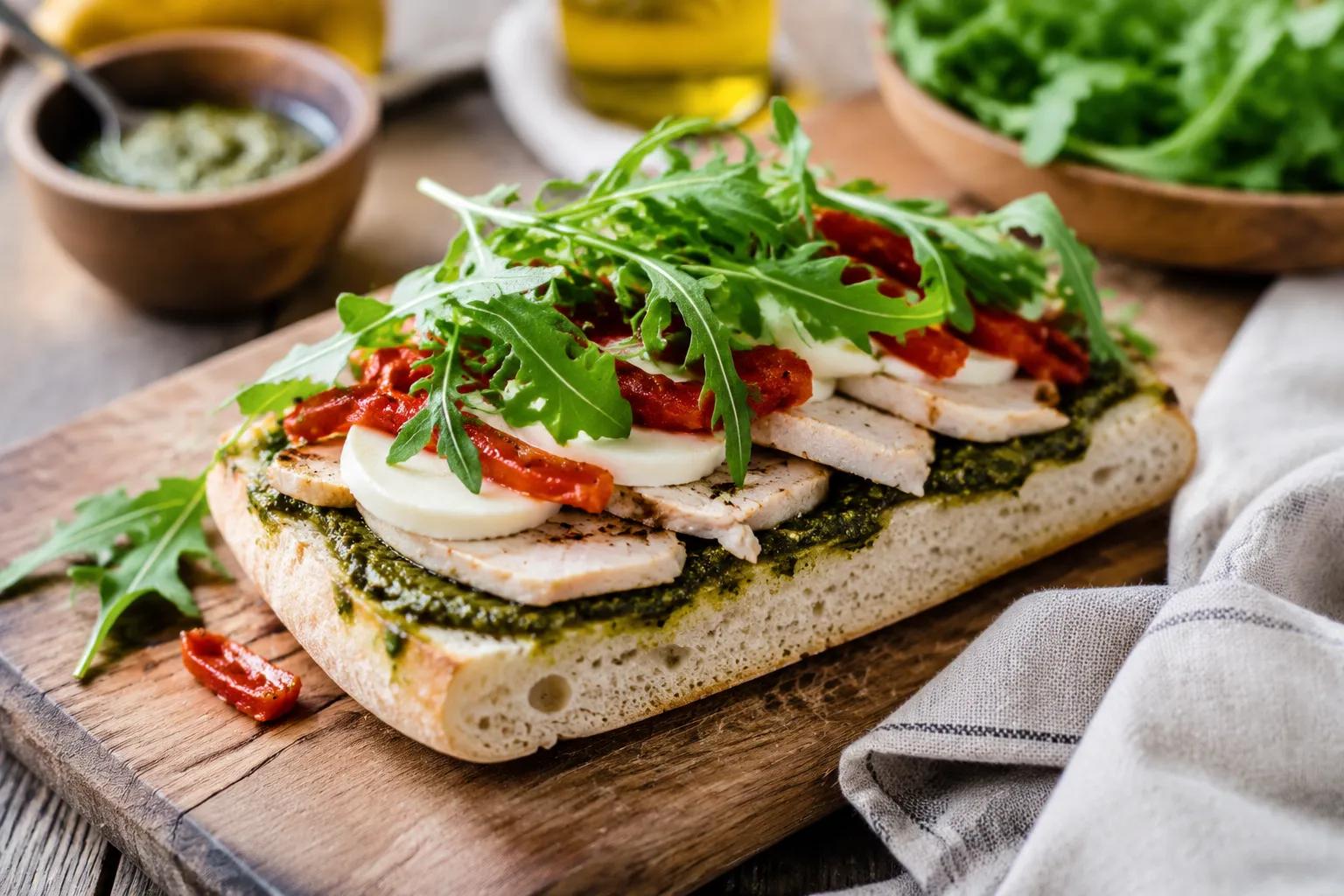 Layering panini ingredients before closing the panini press