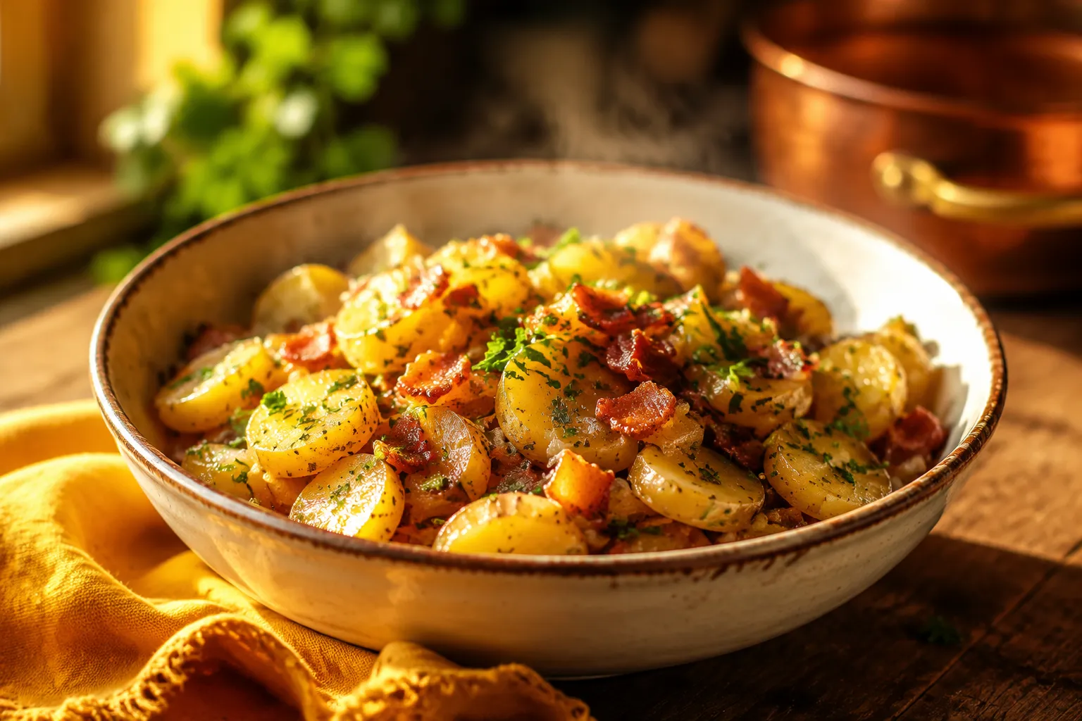 Authentic German Potato Salad (Warm & Tangy)