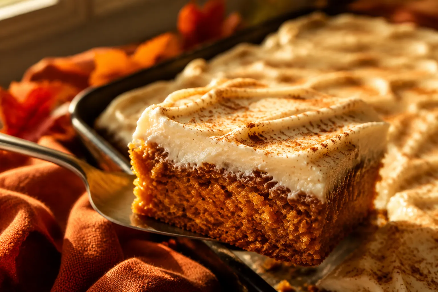 Pumpkin Bars with Cream Cheese Frosting