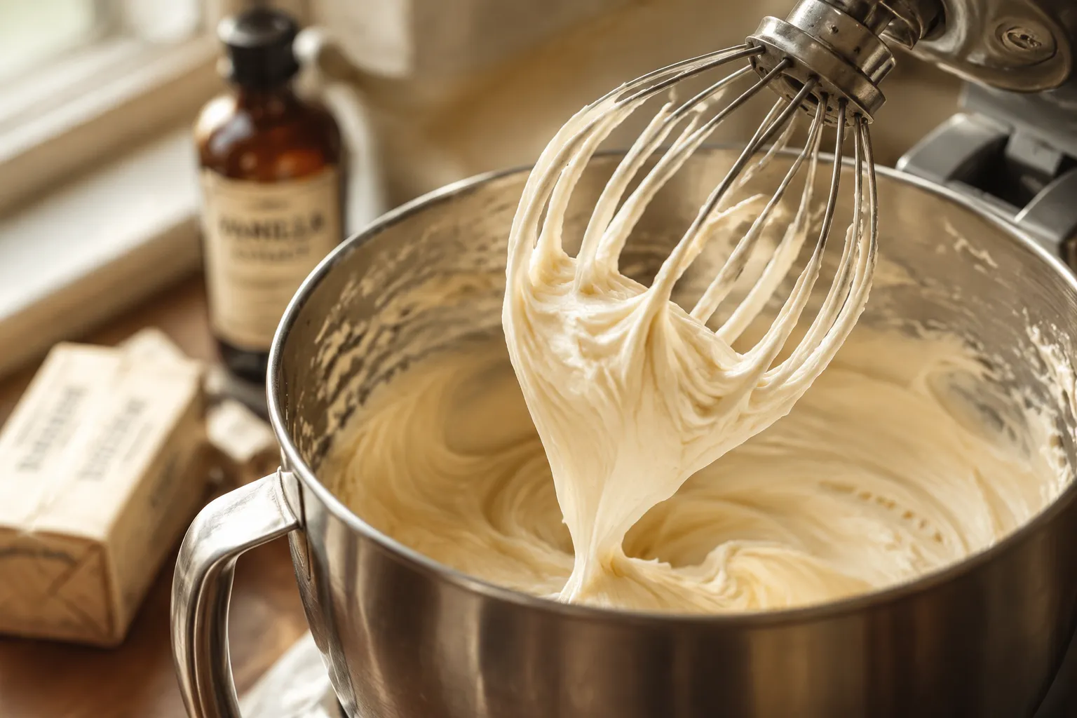 Cream cheese frosting whipped to peaks for pumpkin bars