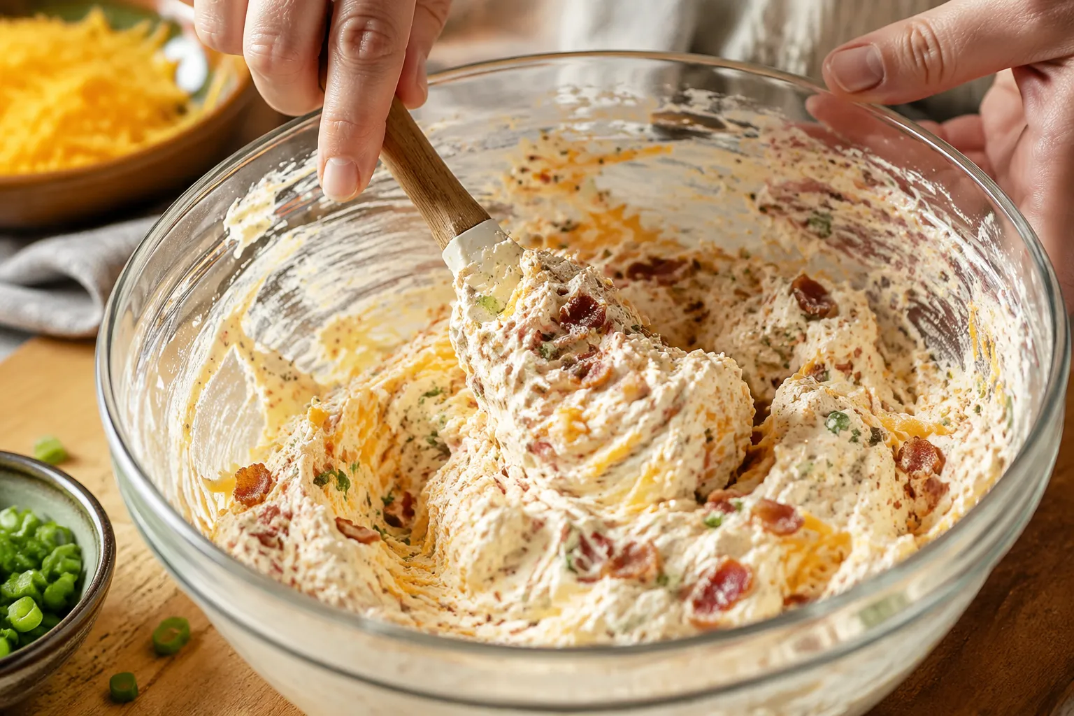 Cream cheese bacon filling for jalapeno poppers