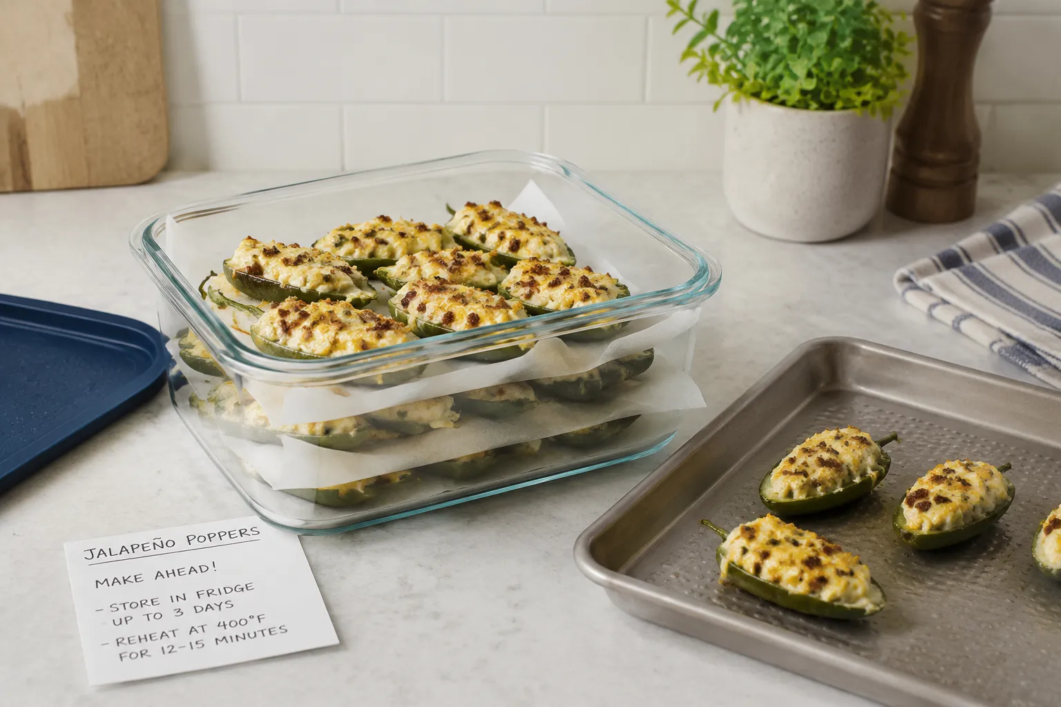 How to store leftover jalapeno poppers
