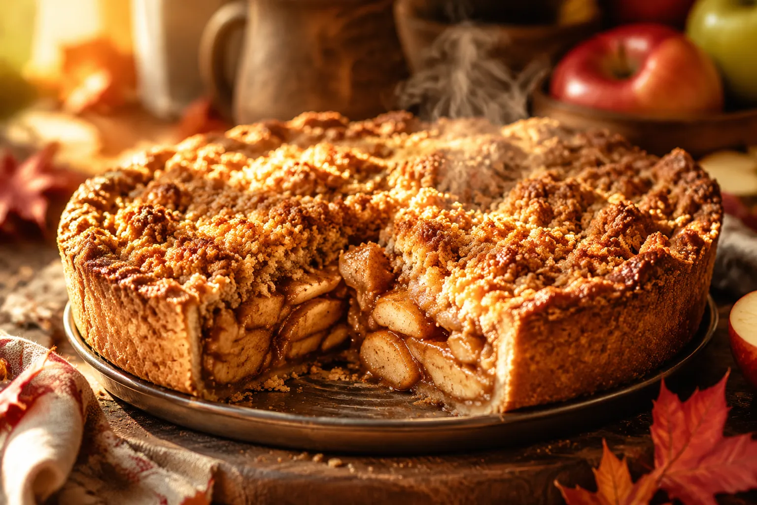 Dutch Apple Pie Recipe with Buttery Streusel Topping