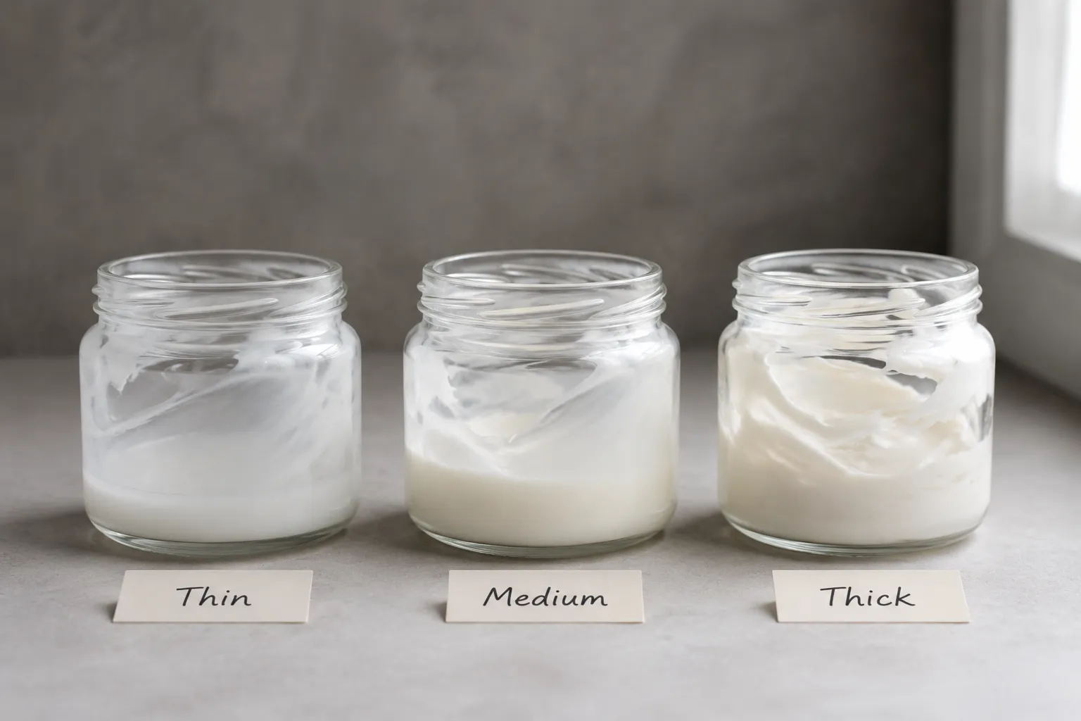 Double cream vs heavy cream vs half and half thickness comparison
