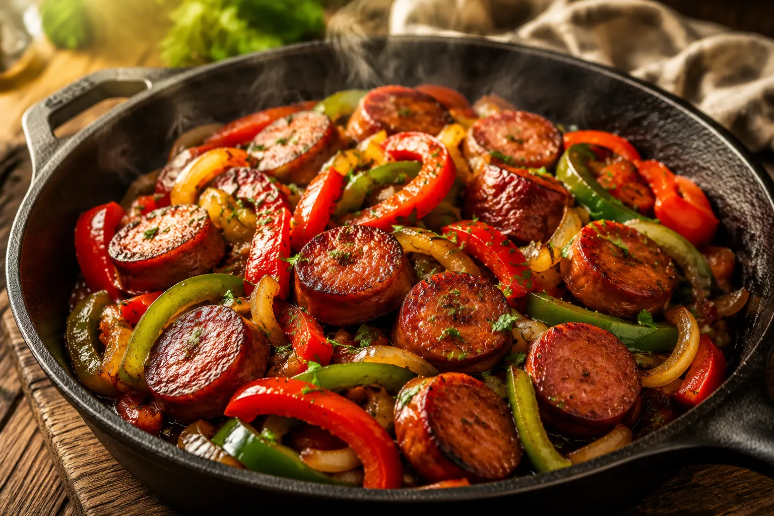 Polish Sausage Recipe: Skillet with Peppers & Onions