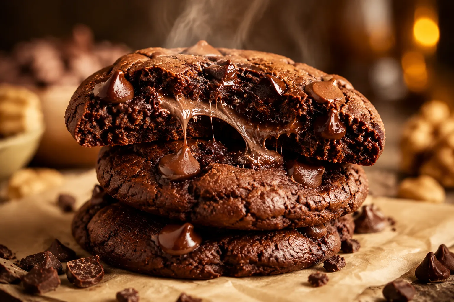 Double Chocolate Chip Cookies (Bakery-Style)