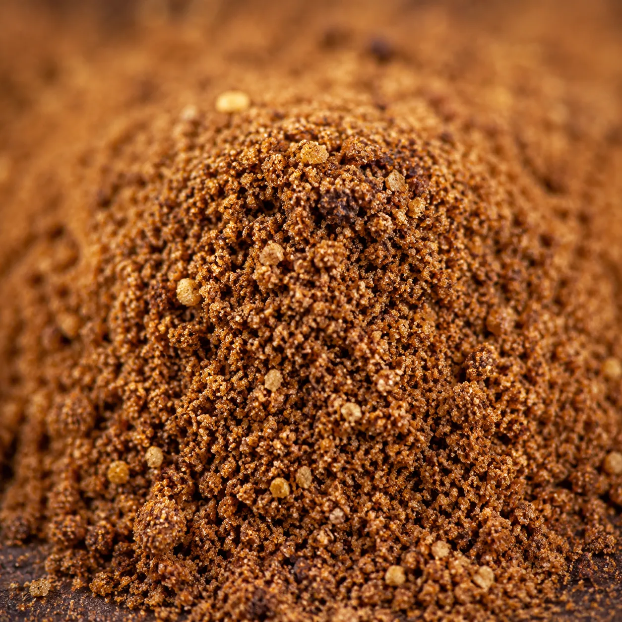 Macro close-up of homemade pumpkin pie spice texture