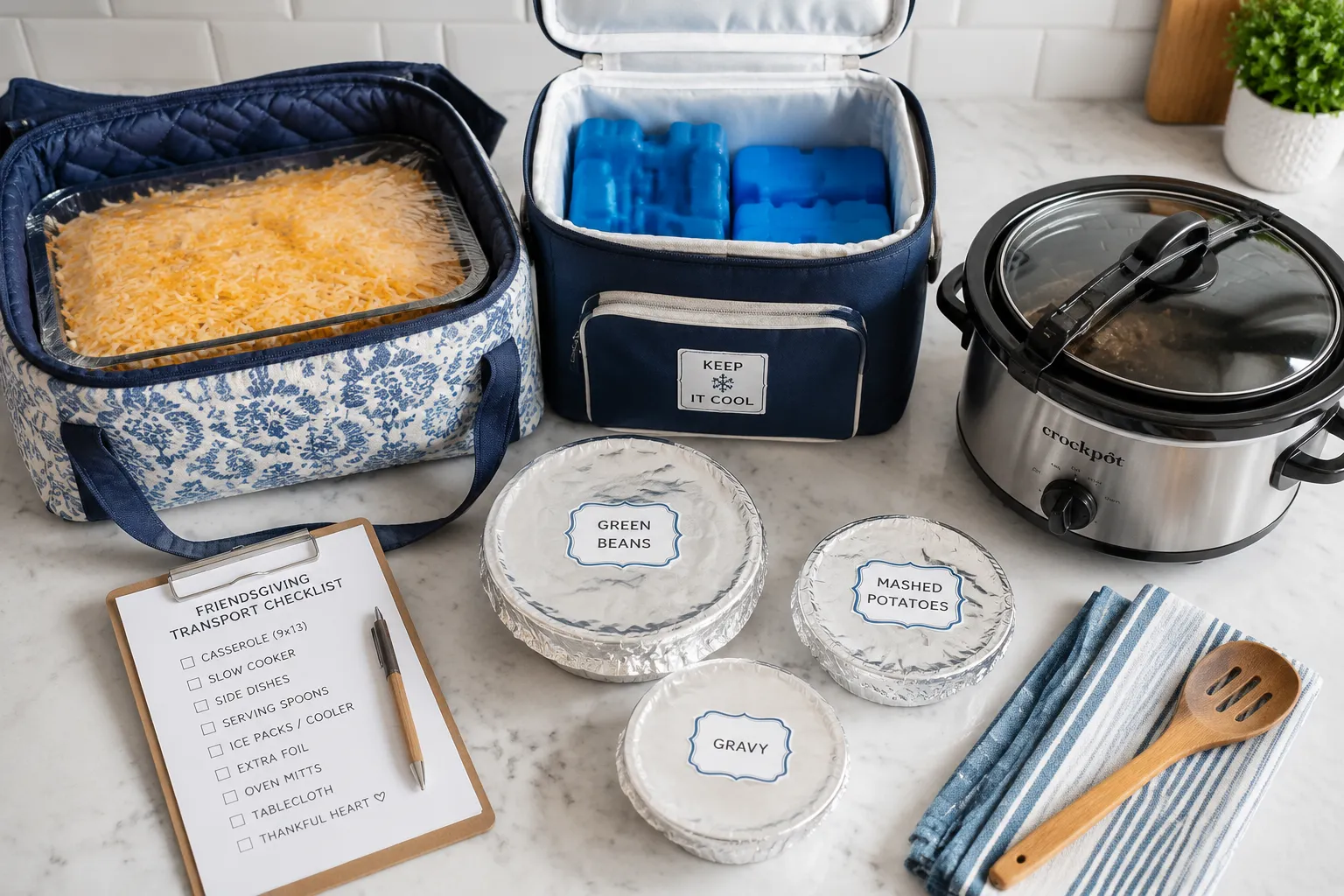 How to transport potluck ideas safely with carriers, coolers, and slow cooker
