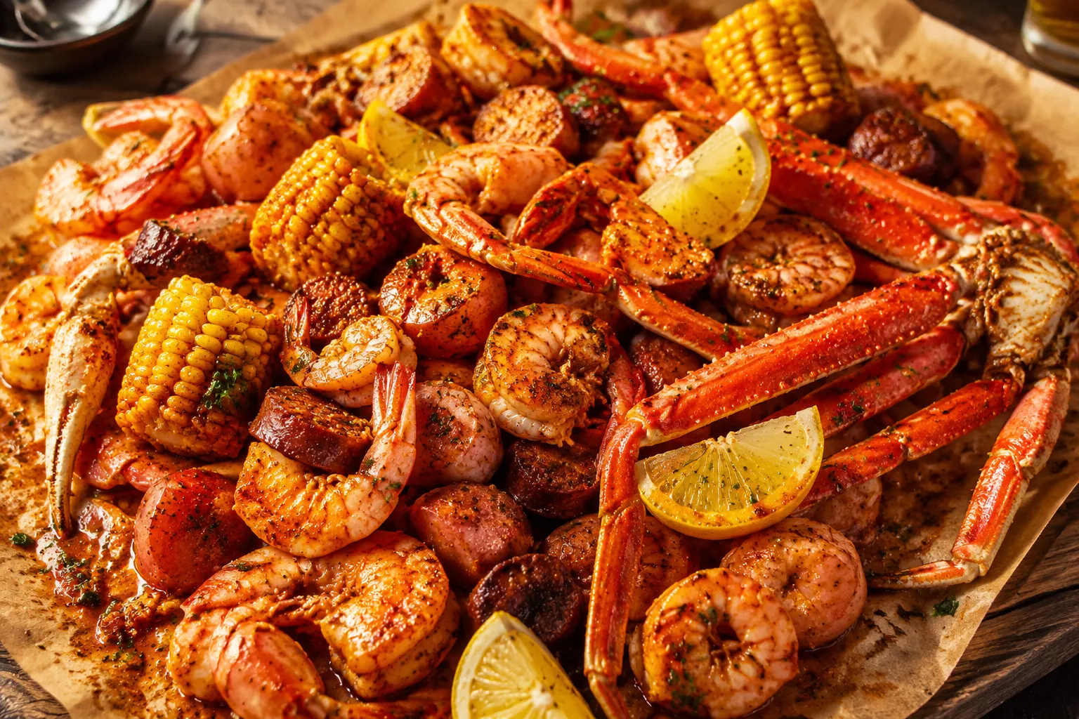 Seafood Boil with the Best Cajun Butter Sauce