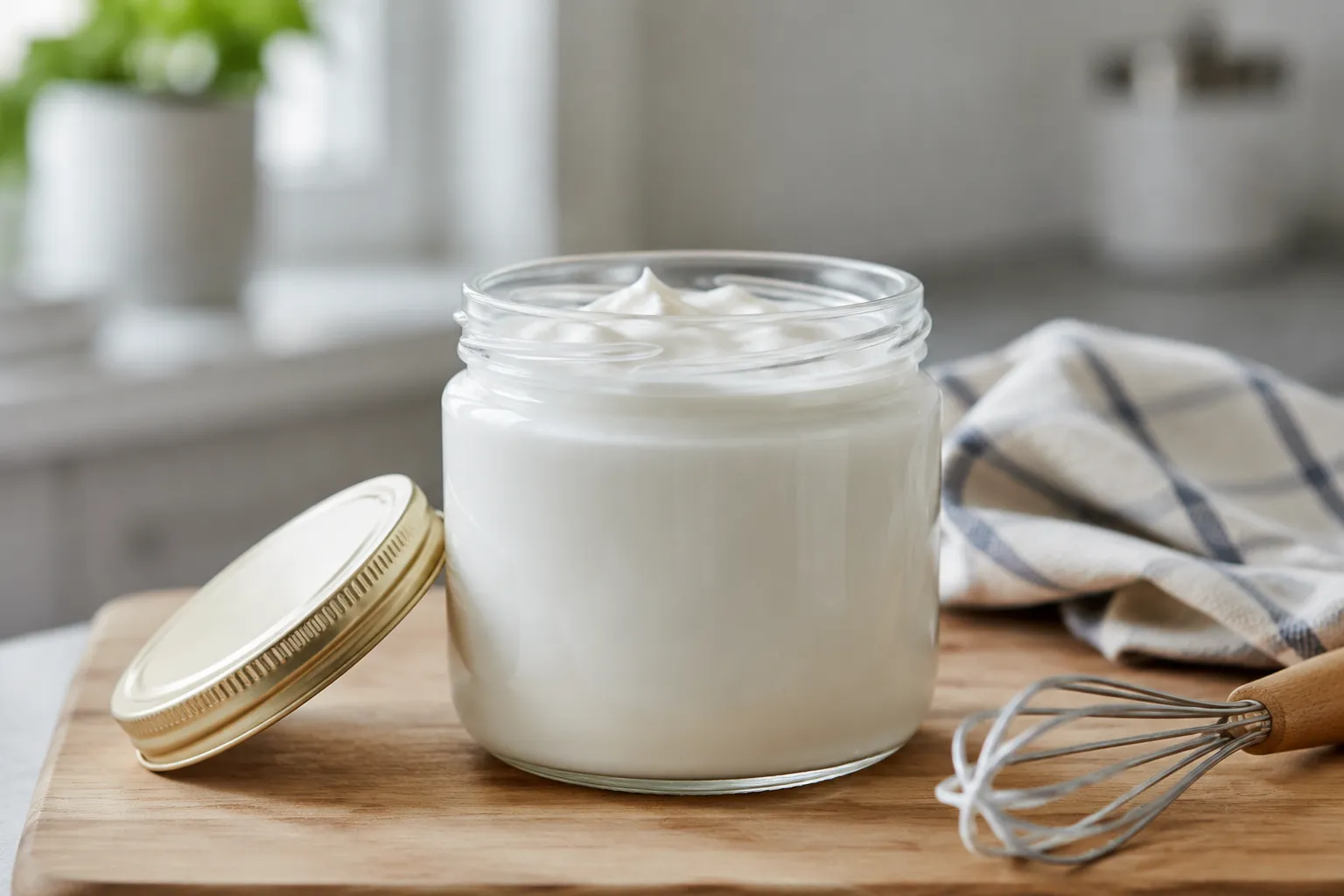 Storing leftover homemade icing in a glass jar