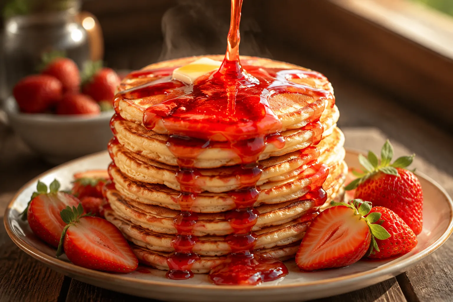 Homemade Strawberry Syrup Recipe (3 Ingredients)