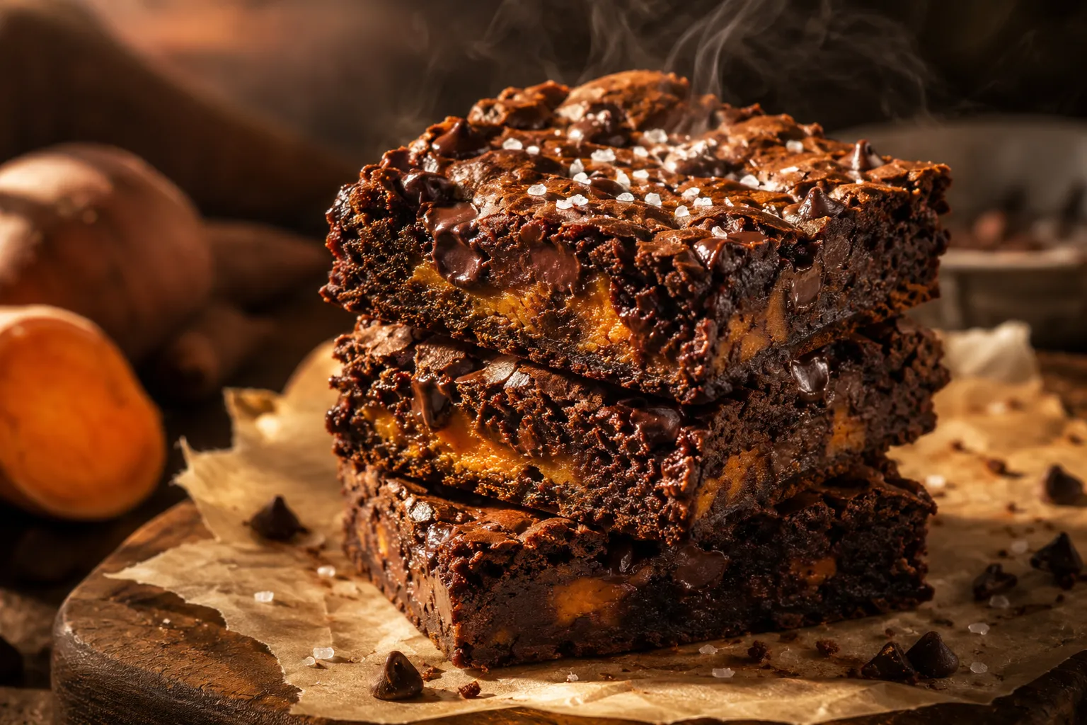 Sweet Potato Brownies (Fudgy, Flourless & Easy)