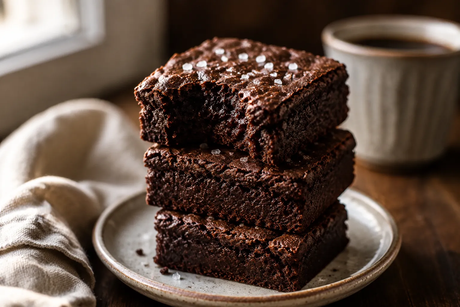 Fudgy keto brownie with gooey low-carb chocolate center