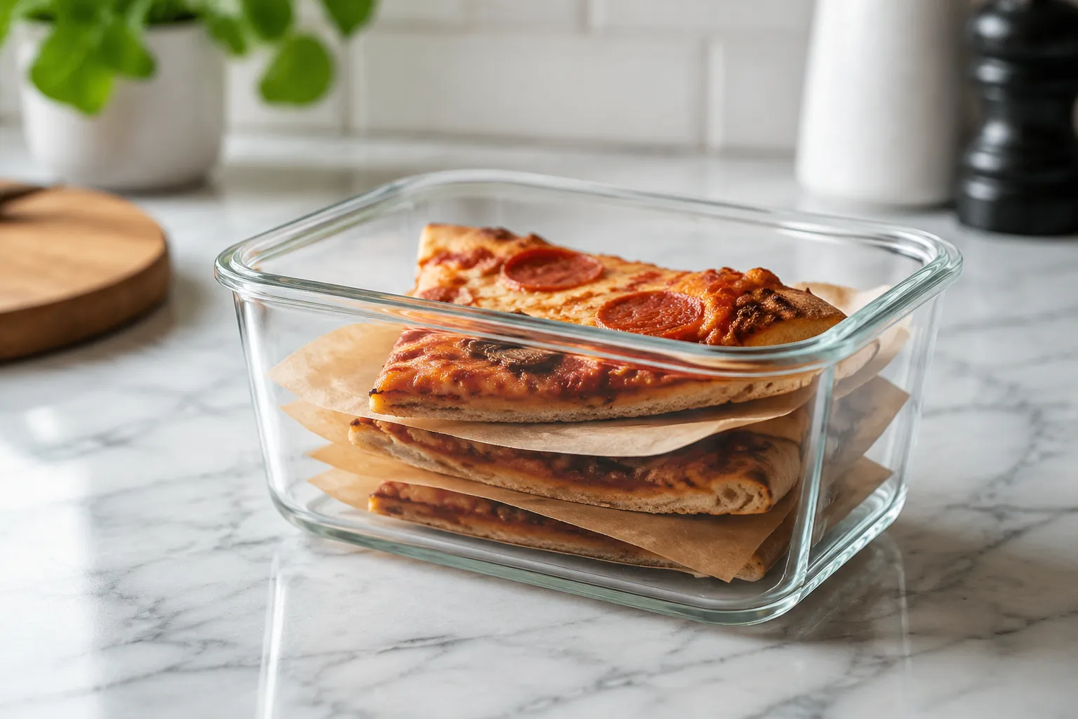 How to store leftover little caesars pizza slices