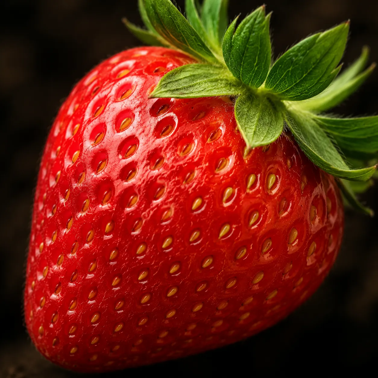 Close-up of a fresh strawberry stored using the vinegar wash method