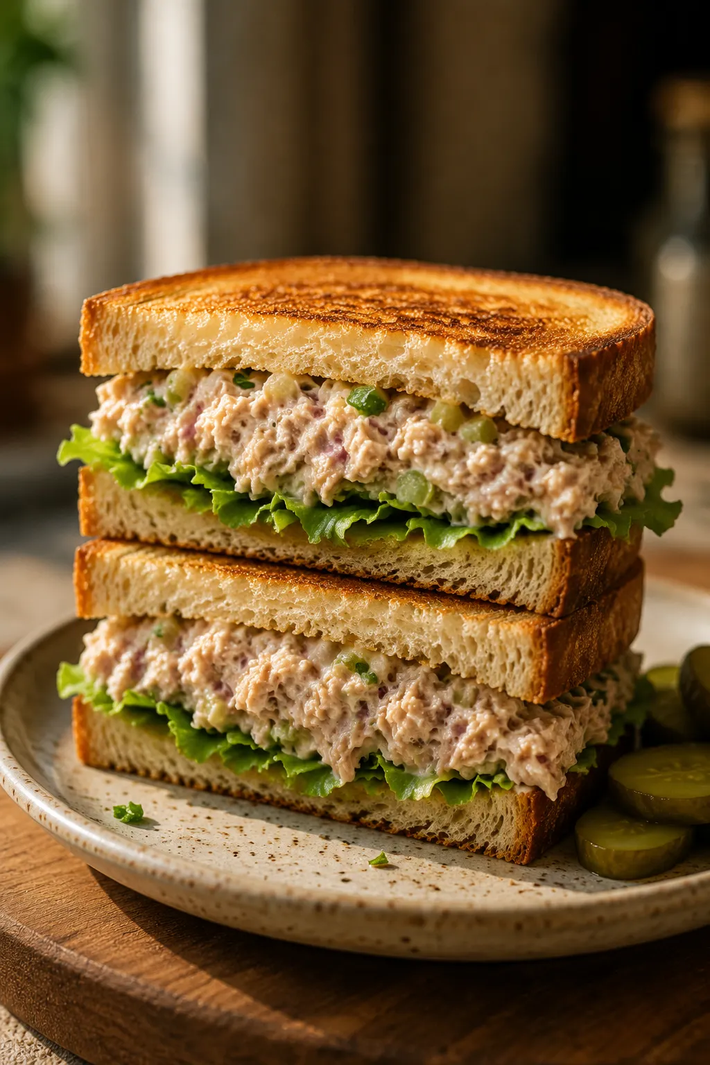 Matthew McConaughey tuna salad sandwich on toasted sourdough