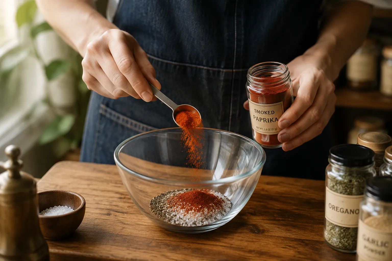 Adding smoked paprika to a homemade burger seasoning blend