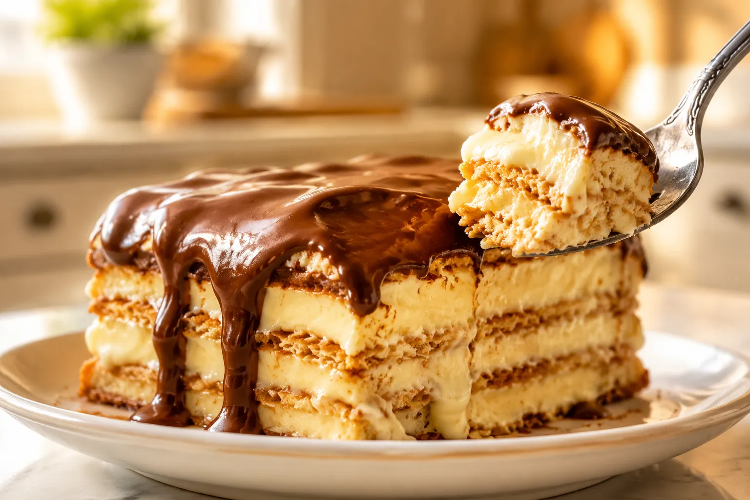 Easy Eclair Cake: No-Bake Chocolate Dessert