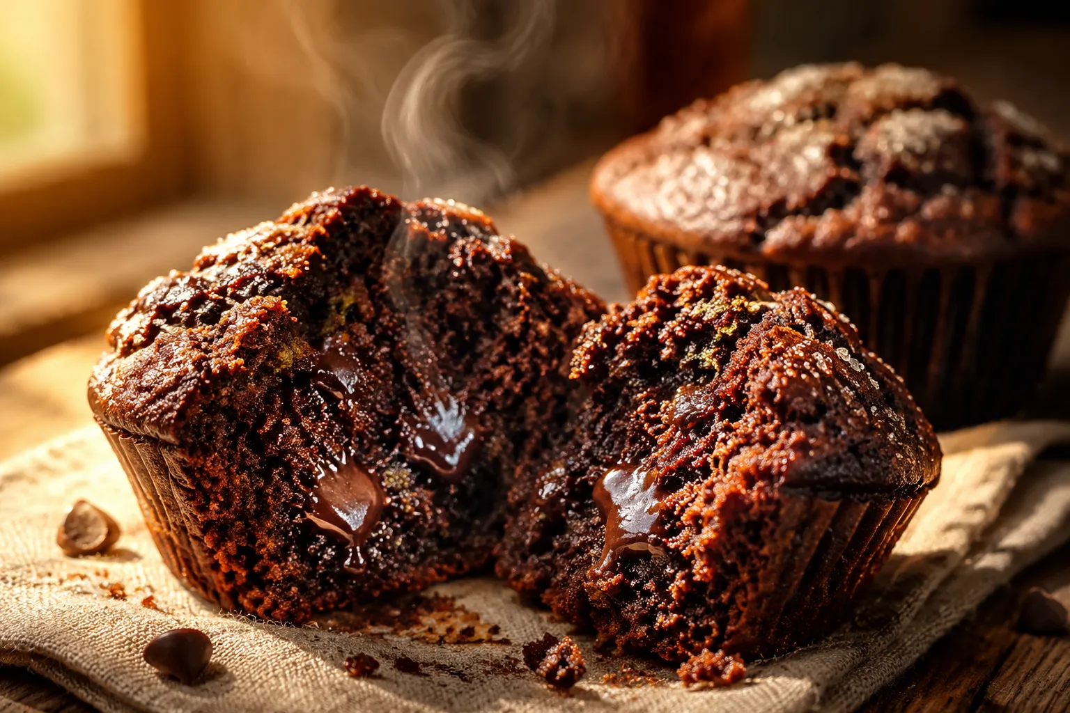 Chocolate Zucchini Muffins (Bakery-Style, Easy Recipe)
