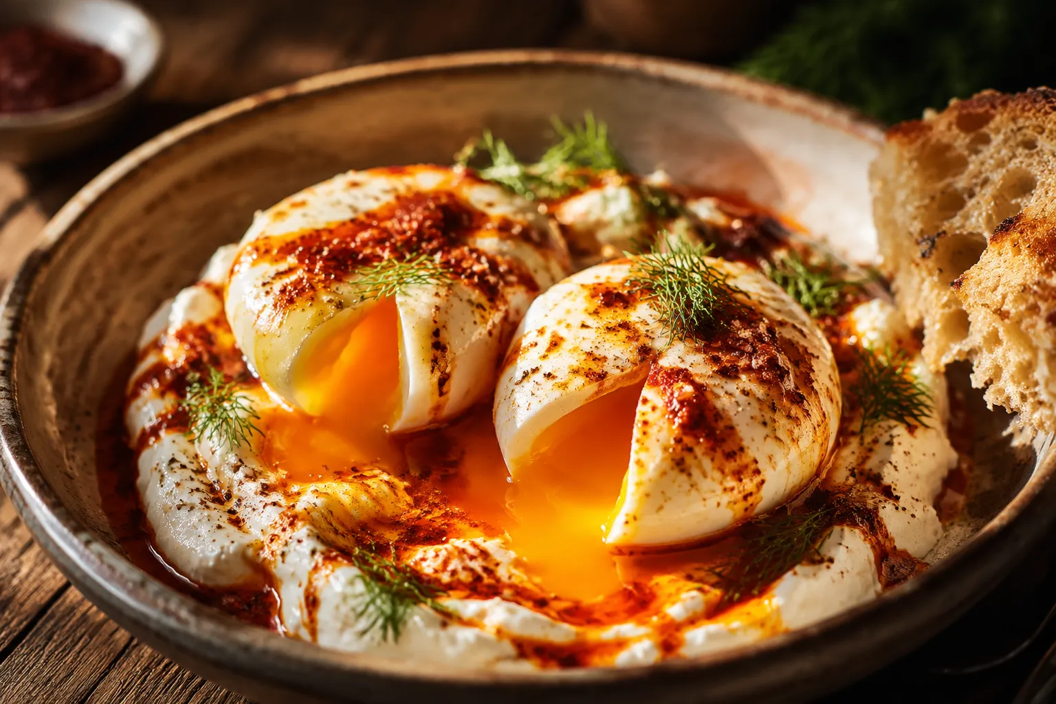 Turkish Eggs (Çılbır): Creamy Yogurt Poached Eggs