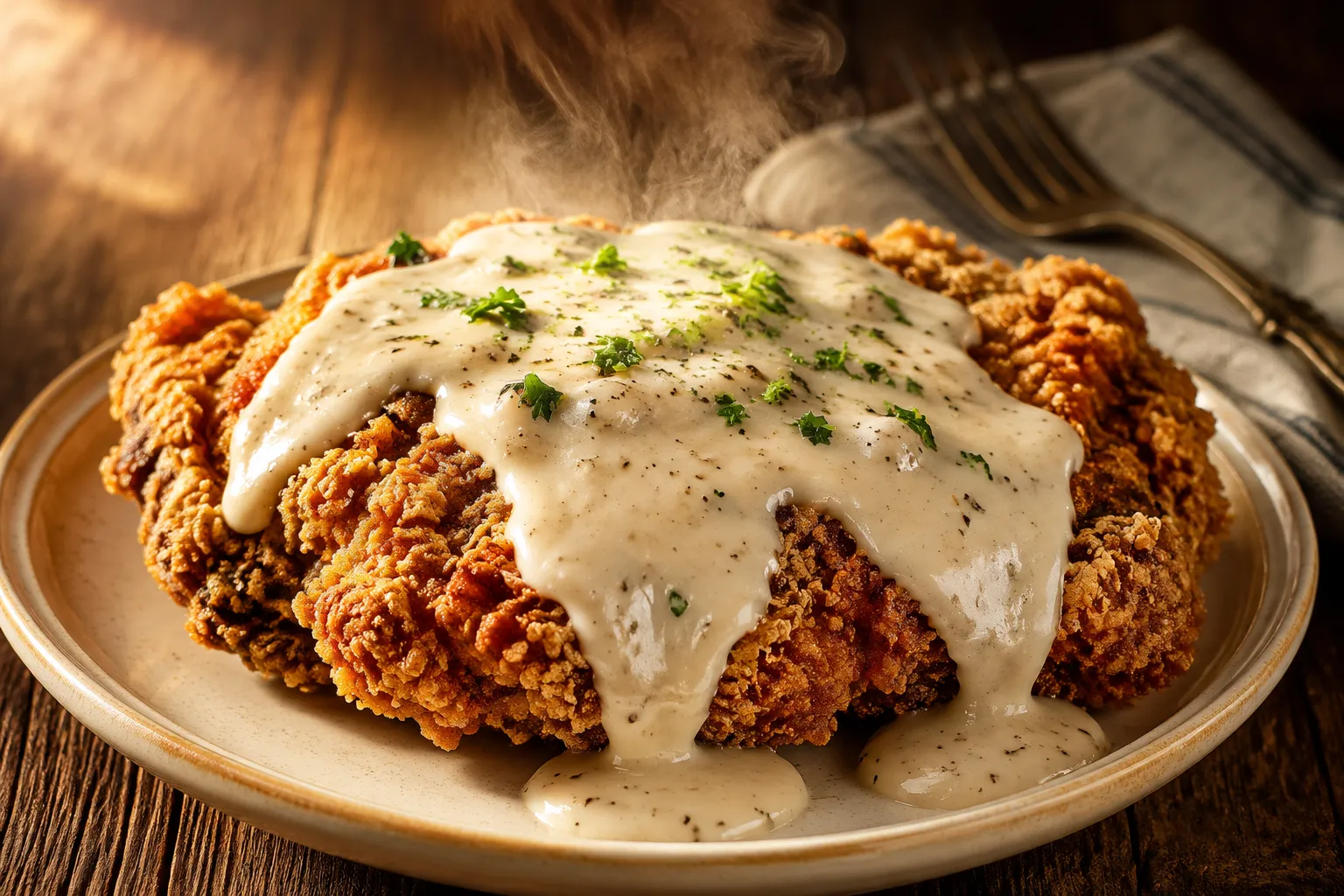 Country Fried Steak Recipe with Creamy Pan Gravy