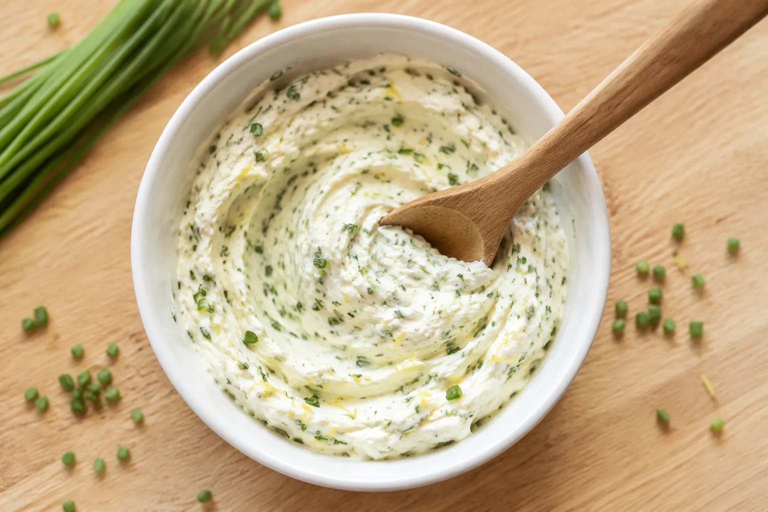 Mixing cream cheese filling for stuffed peppadew peppers