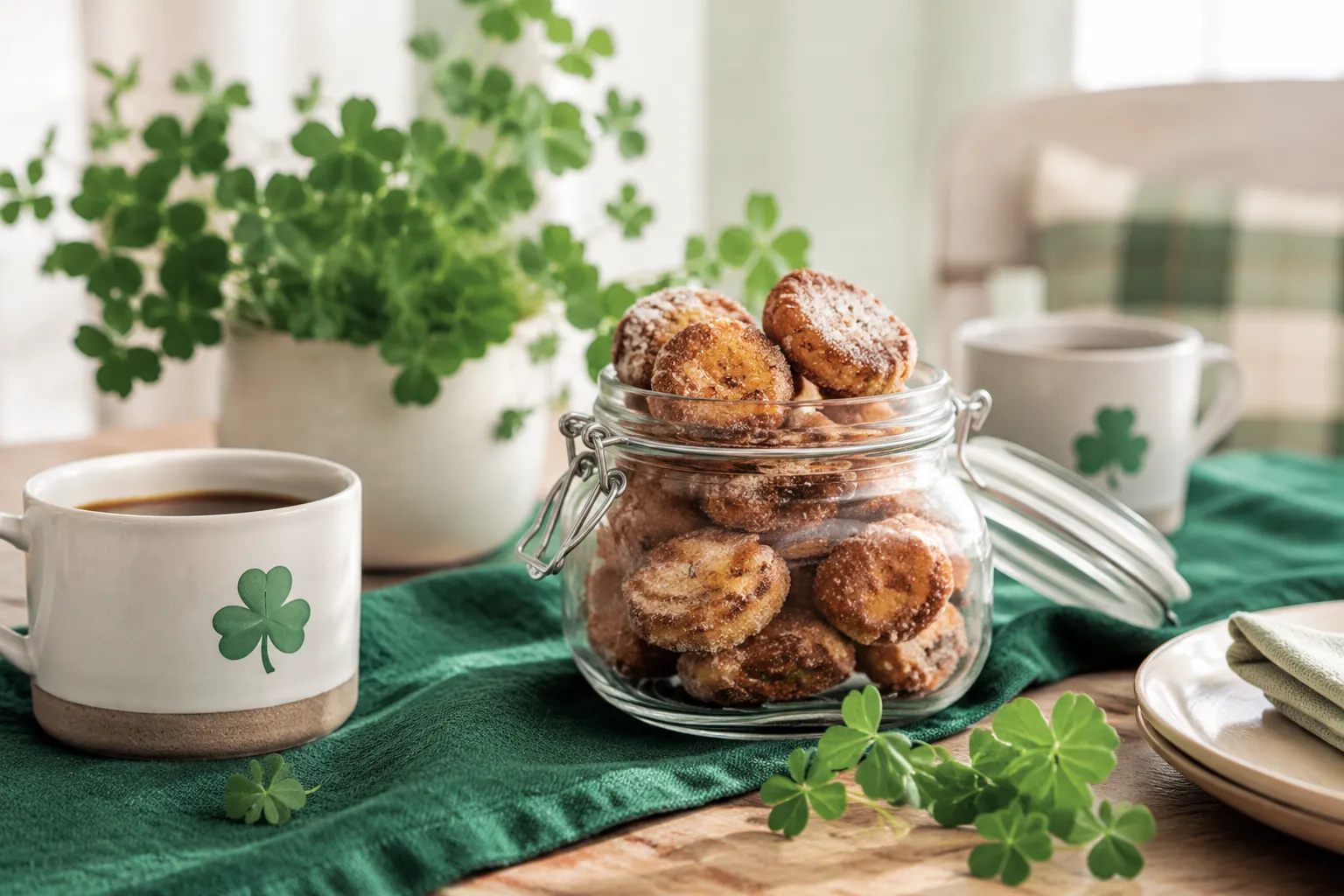 Irish potatoes served on St. Patrick's Day dessert table