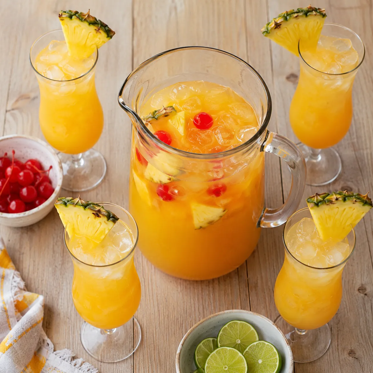Pitcher of Malibu Bay Breeze ready to serve at a summer party