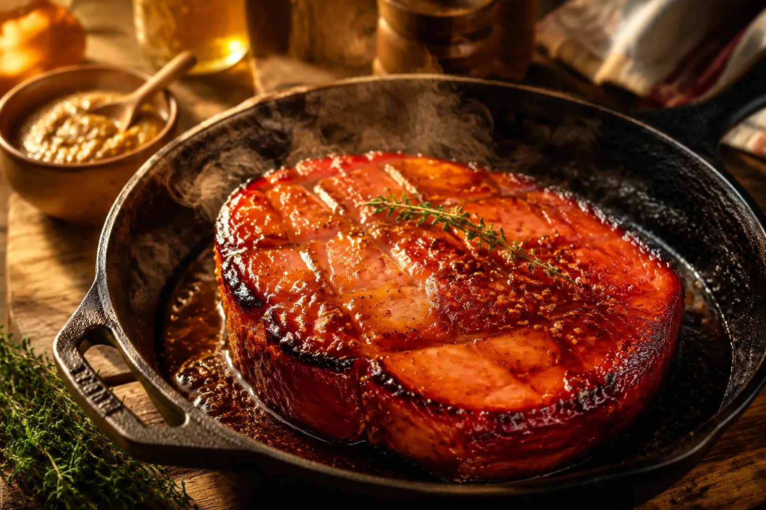 Ham Steak Recipe with Brown Sugar Glaze (15 Minutes)