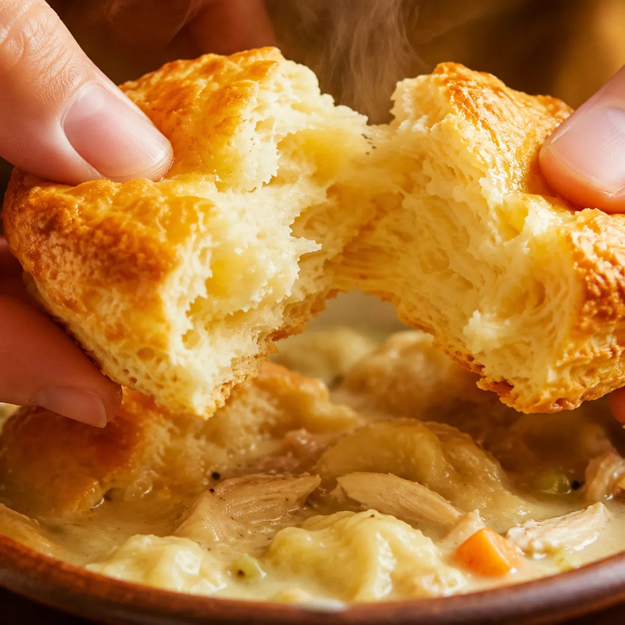 Buttermilk biscuit pairing for chicken and dumplings