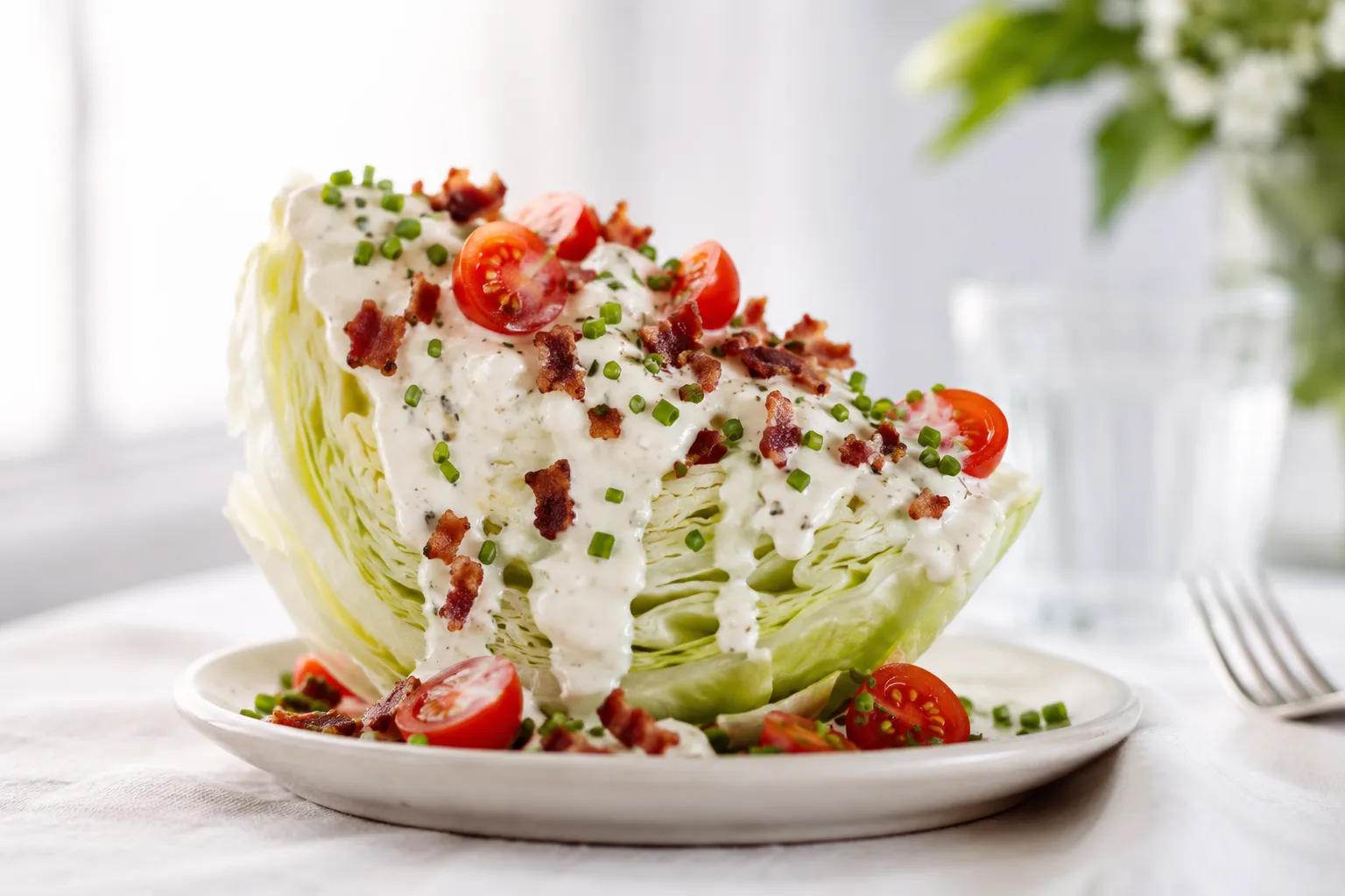 Wedge salad side dish to balance chicken and dumplings